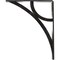 Ekena Millwork Galveston Wrought Iron Bracket, (Single center brace), Antiqued Silver 1 1/2"W x 7 1/2"D x 10"H BKTM01X07X10SGLASV - alternate 2